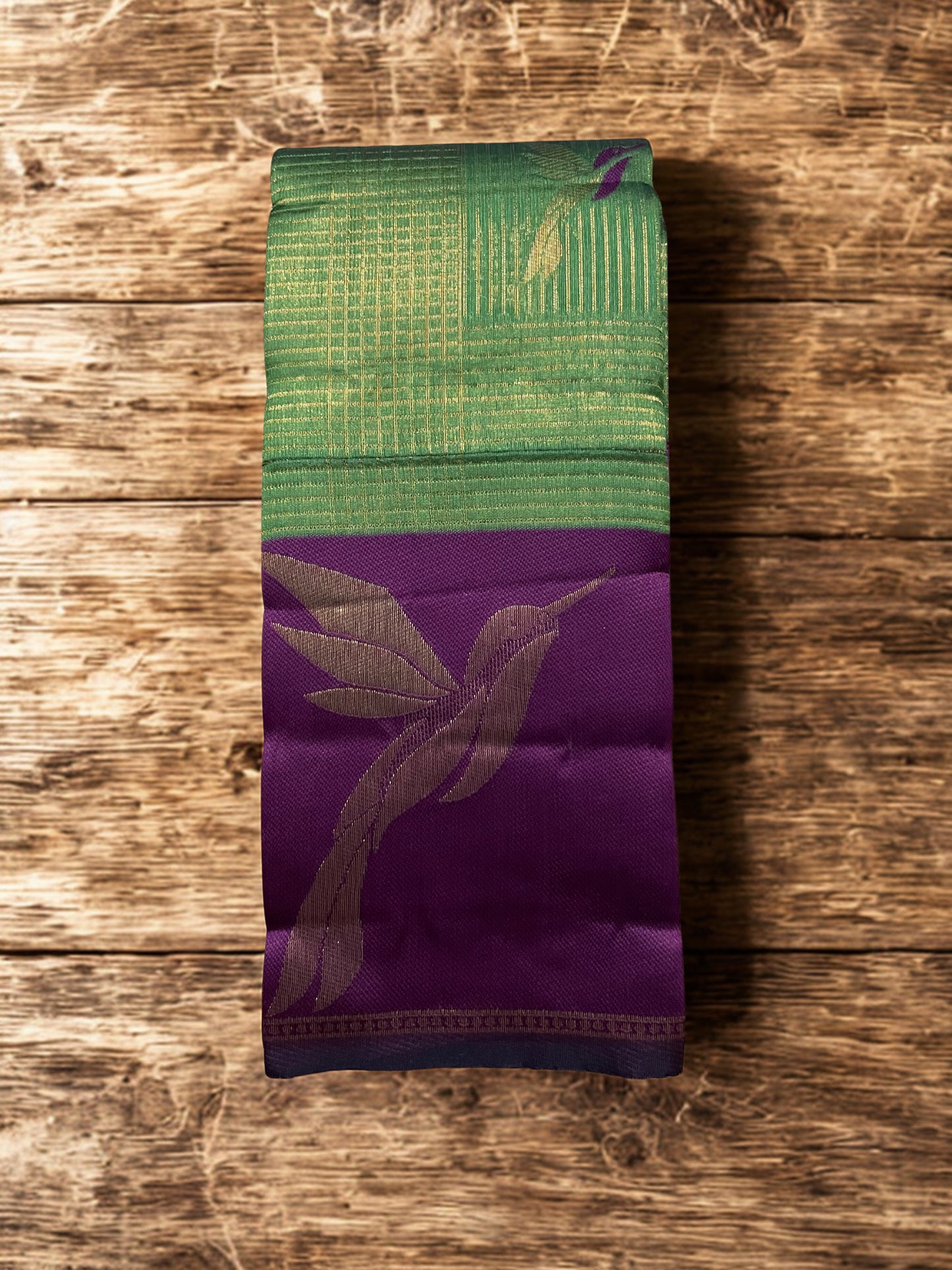 Semi Soft Silk Saree – Green Body with Magenta Contrast Border, Pallu & Blouse Piece | Classy Traditional Festive Wear